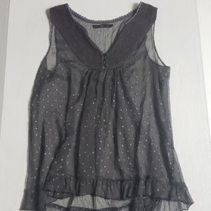 🌻Hazel Sheer Polka Dot Blouse